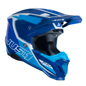 Just1 J40 Motocross Helmet Flash White Blue L