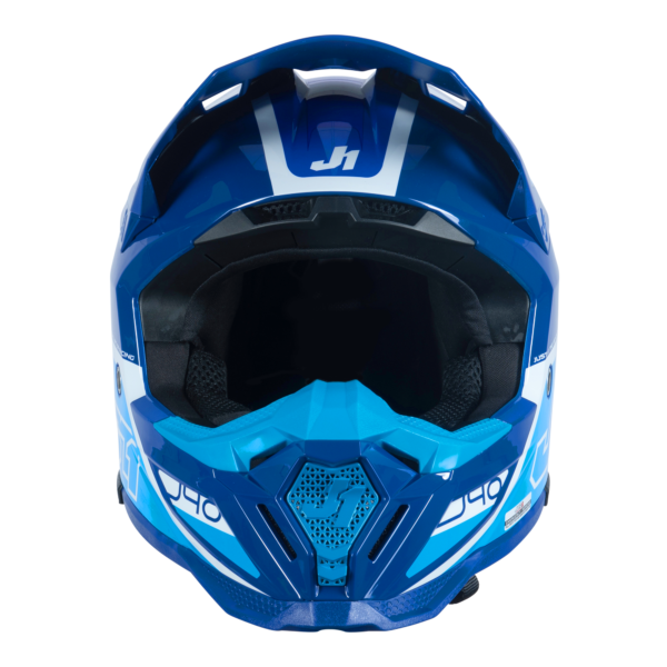 Just1 J40 Motocross Helmet Flash White Blue L - Image 3