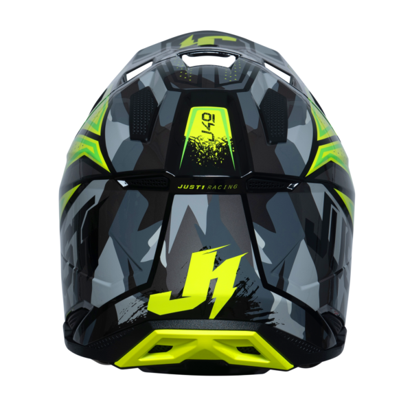 Just1 J40 Motocross Helmet Shooter Camo Fluo Yellow Black L - Image 5