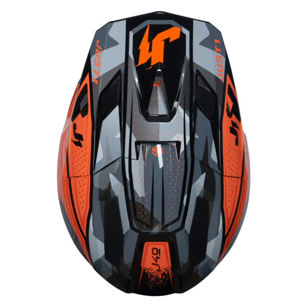 Just1 J40 Motocross Helmet Shooter Camo Orange Black L - Image 4