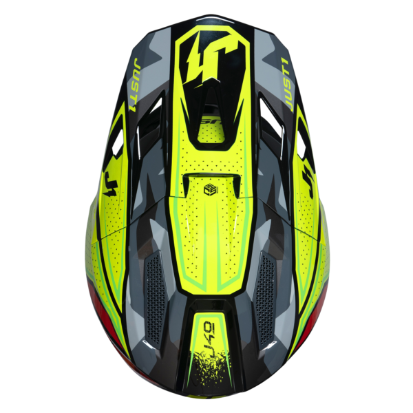 Just1 J40 Motocross Helmet Shooter Camo Red Black L - Image 4