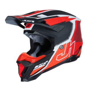 Just1 J40 Motocross Helmet Flash Red White Black L