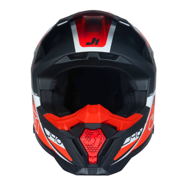 Just1 J40 Motocross Helmet Flash Red White Black L - Image 3