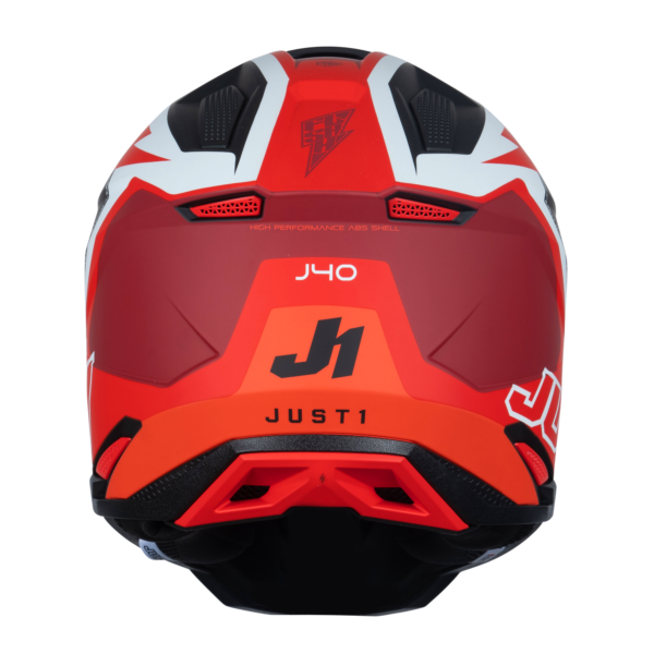 Just1 J40 Motocross Helmet Flash Red White Black L - Image 5