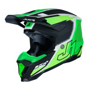 Just1 J40 Motocross Helmet Flash Fluo Green White Black L