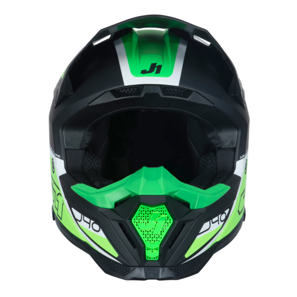 Just1 J40 Motocross Helmet Flash Fluo Green White Black L - Image 3