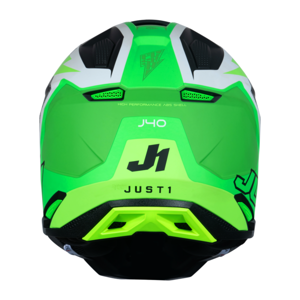 Just1 J40 Motocross Helmet Flash Fluo Green White Black L - Image 5