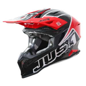 Just1 J39 Motocross Helmet Thruster Red Black White Gloss L