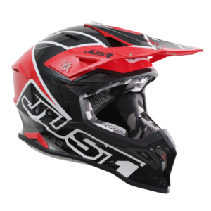 Just1 J39 Motocross Helmet Thruster Red Black White Gloss L