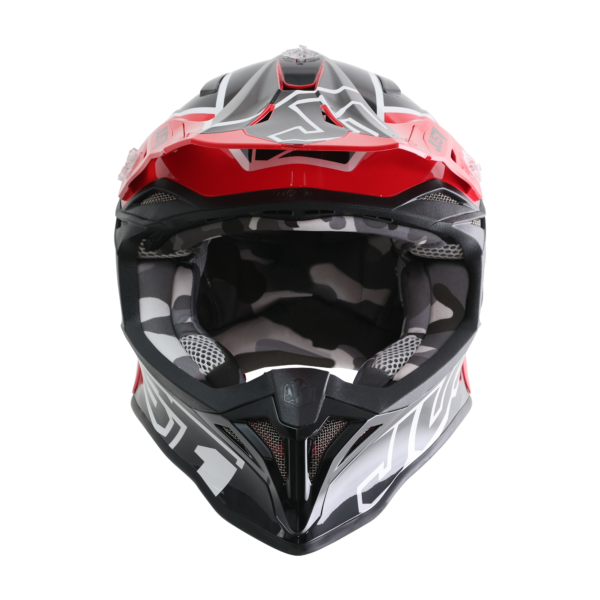 Just1 J39 Motocross Helmet Thruster Red Black White Gloss L - Image 9