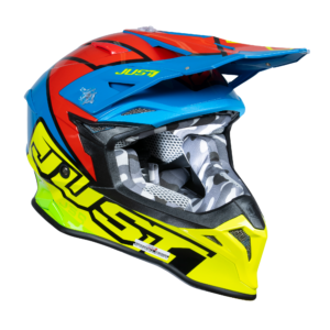 Just1 J39 Motocross Helmet Thruster Fluo Yellow Red Blue L