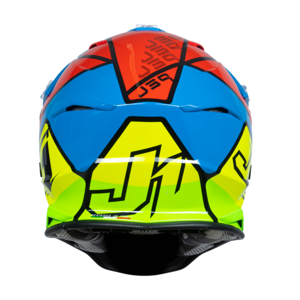 Just1 J39 Motocross Helmet Thruster Fluo Yellow Red Blue L - Image 4