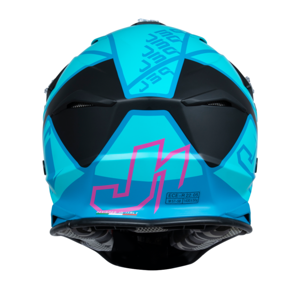 Just1 J39 Motocross Helmet Thruster Petrol Blue Fuxia Black L - Image 8