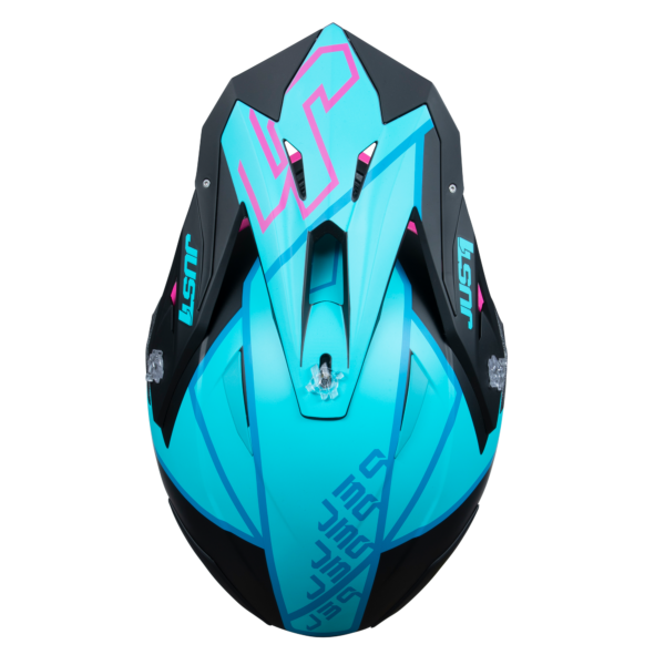 Just1 J39 Motocross Helmet Thruster Petrol Blue Fuxia Black L - Image 10