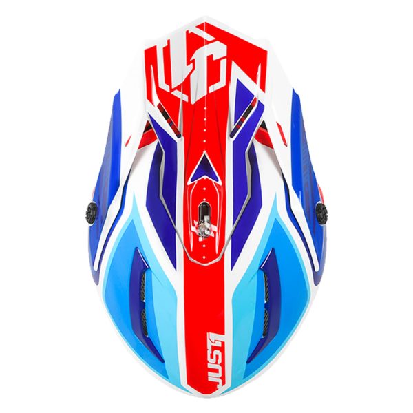 Just1 J38 MX Helmet Blade Blue/Red/White Gloss - M - Image 3