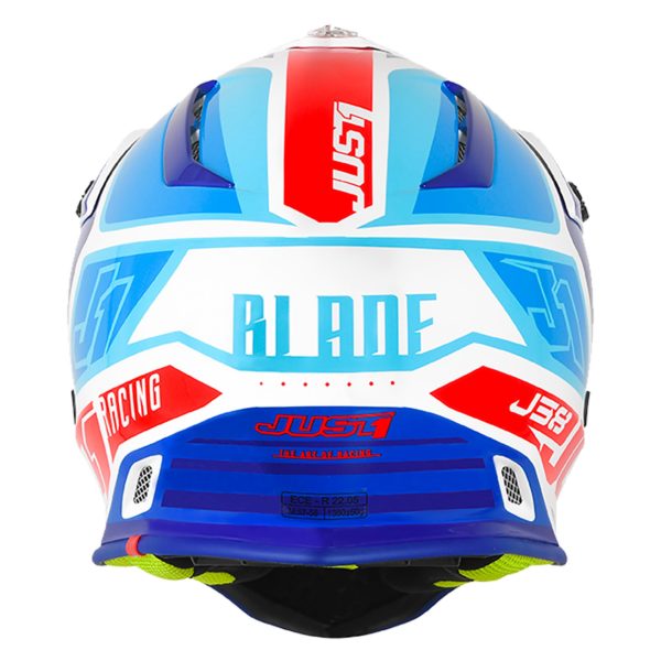 Just1 J38 MX Helmet Blade Blue/Red/White Gloss - M - Image 5