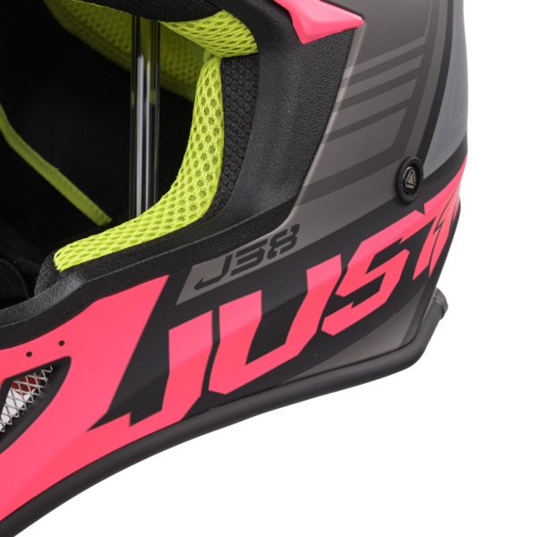 Just1 J38 MX Helmet Blade Fluo Fuchsia/Black Matt - L - Image 11