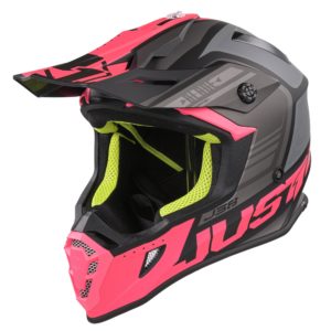 Just1 J38 MX Helmet Blade Fluo Fuchsia/Black Matt – L