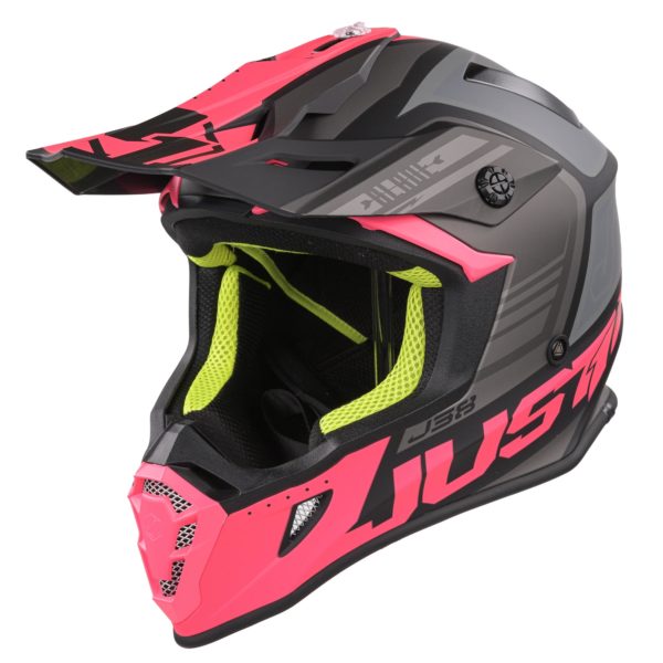 Just1 J38 MX Helmet Blade Fluo Fuchsia/Black Matt - L - Image 2