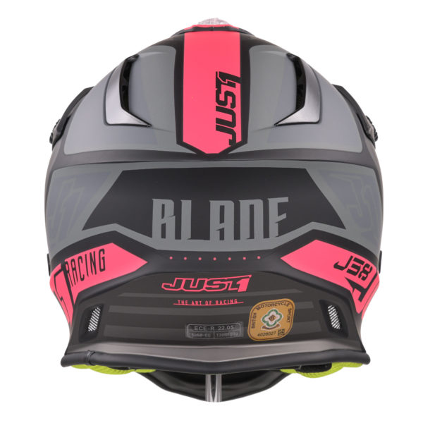 Just1 J38 MX Helmet Blade Fluo Fuchsia/Black Matt - L - Image 5