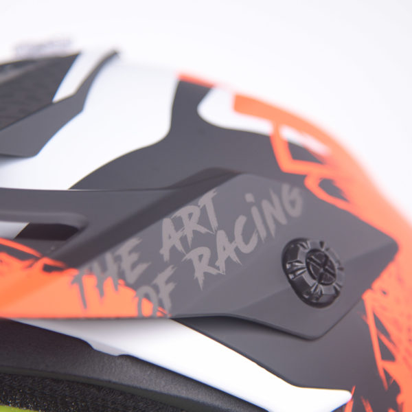 Just1 J38 MX Helmet Mask Fluo Orange/Titanium/Black Matt - Small - Image 11
