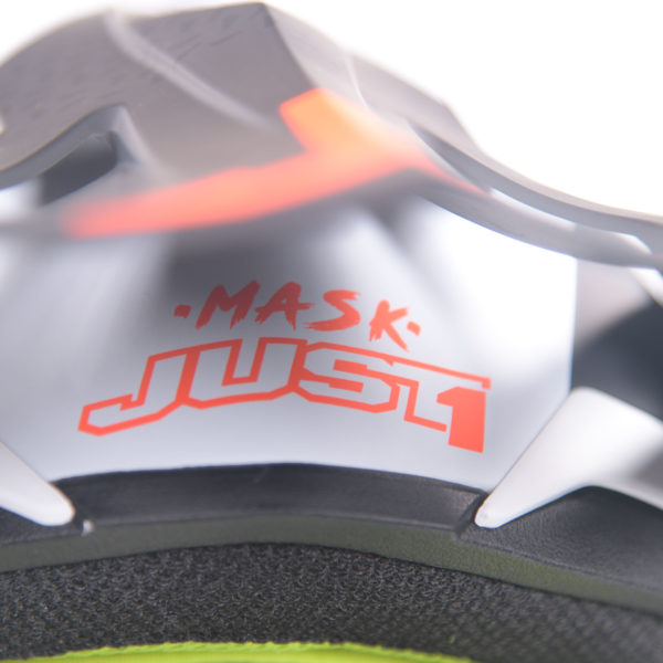 Just1 J38 MX Helmet Mask Fluo Orange/Titanium/Black Matt - Small - Image 12