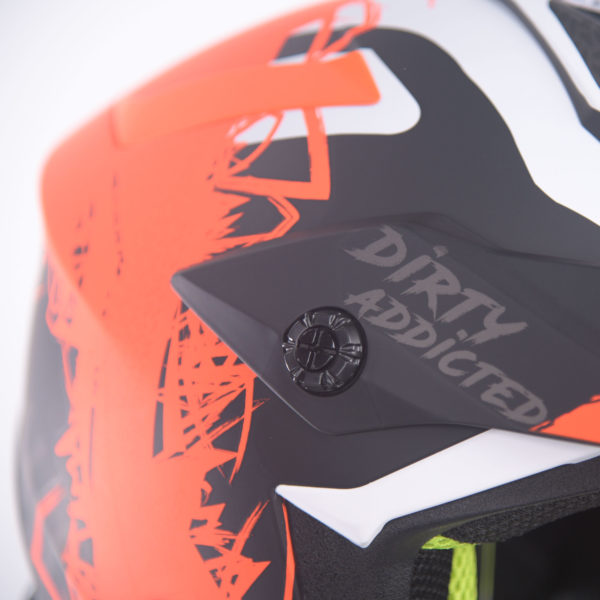 Just1 J38 MX Helmet Mask Fluo Orange/Titanium/Black Matt - Small - Image 9