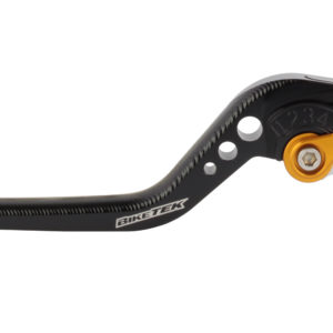 BikeTek Adjustable CNC Clutch Lever Short  – Black / Gold Adjuster – #C83S