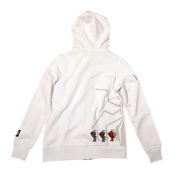 Marquez 93 White Large Ladies Zip Fleece Hoodie - Image 3