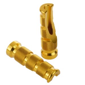 Bike It Aluminium Tapered Footrest Pegs (Pair) – Gold