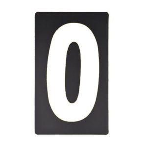 Spare White Pitboard Number – ‘0’