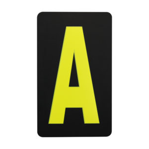 Spare Yellow Letter A For BikeTek Pitboard