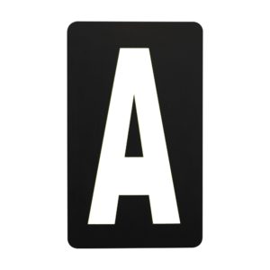 Spare White Letter For BikeTek Pitboard – ‘A’