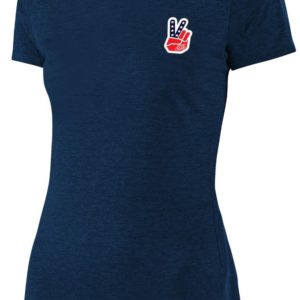 Troy Lee Designs Womens Peace and Wheelies T-Shirt – Heather Navy – Small