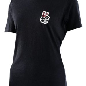 Troy Lee Designs Womens Peace Out Short Sleeve T-Shirt – Black Heather – Small