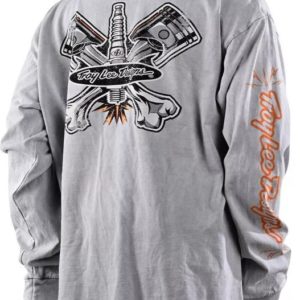 Troy Lee Designs Youth Pistonbone LS T-Shirt – Gray Mineral Wash – Youth Medium