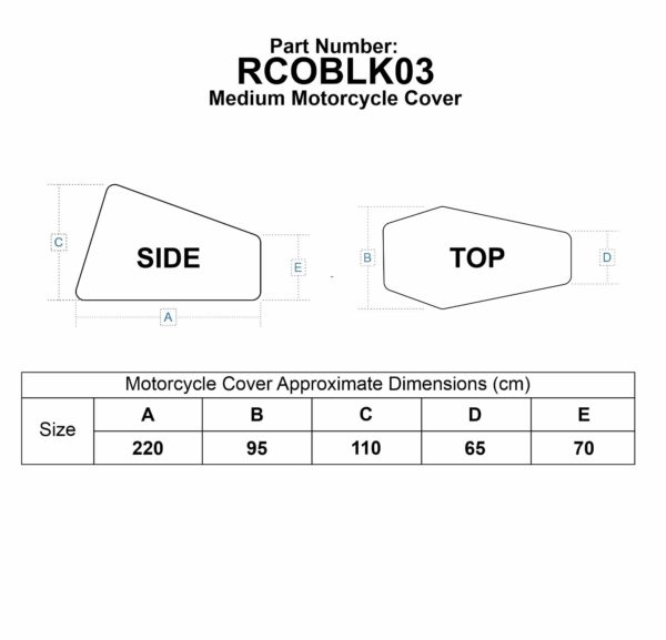 Bike It 'Nautica' Outdoor Motorcycle Rain Cover for Medium sized Motorcycles - Image 3
