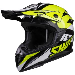 Shot MX Helmet Pulse Revenge Black Neon Yellow White Glossy [Small]