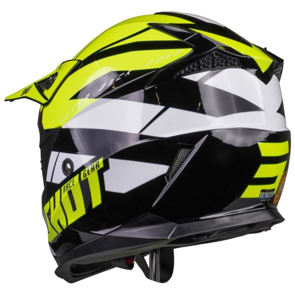 Shot MX Helmet Pulse Revenge Black Neon Yellow White Glossy [Small] - Image 3