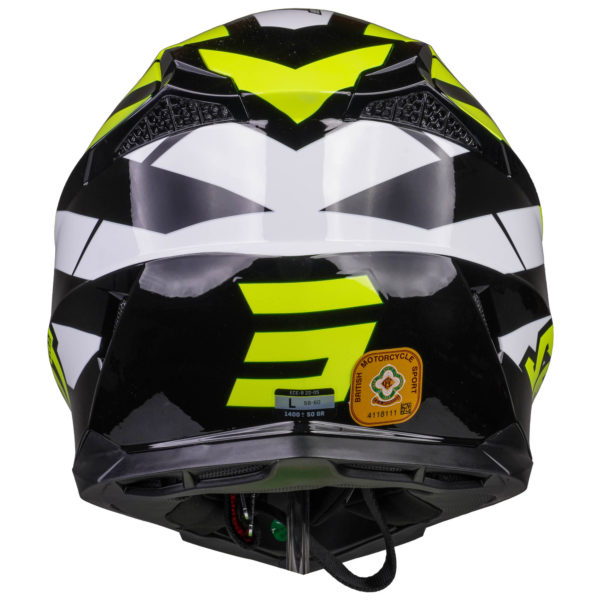 Shot MX Helmet Pulse Revenge Black Neon Yellow White Glossy [Small] - Image 4