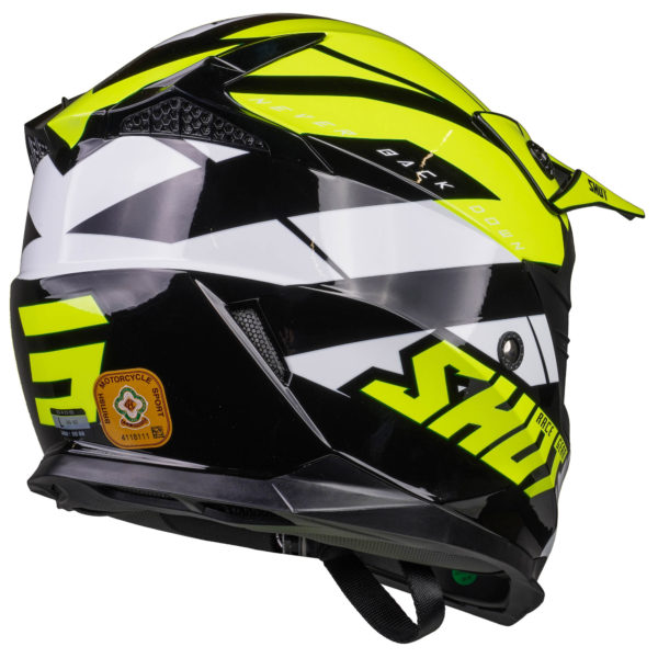 Shot MX Helmet Pulse Revenge Black Neon Yellow White Glossy [Small] - Image 5