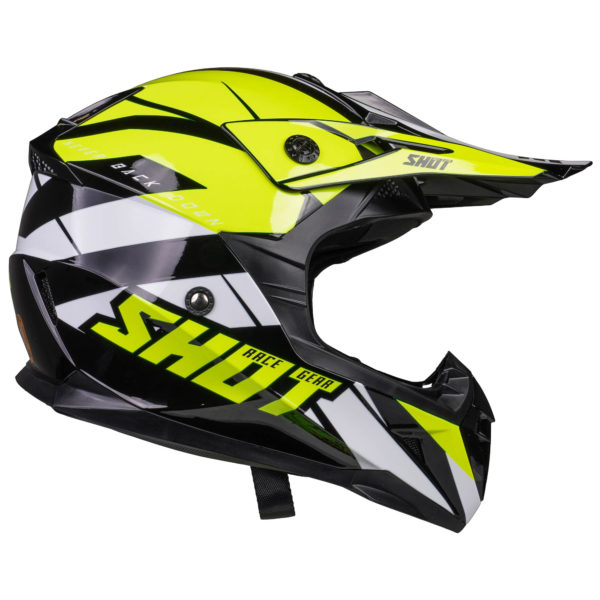 Shot MX Helmet Pulse Revenge Black Neon Yellow White Glossy [Small] - Image 14