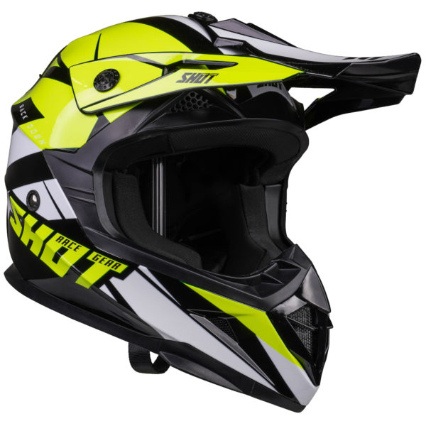 Shot MX Helmet Pulse Revenge Black Neon Yellow White Glossy [Small] - Image 12