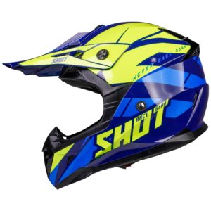 Shot MX Helmet Pulse Revenge Navy Neon Yellow Blue Glossy [Small]