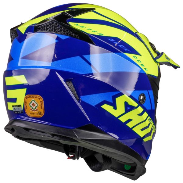 Shot MX Helmet Pulse Revenge Navy Neon Yellow Blue Glossy [Small] - Image 5