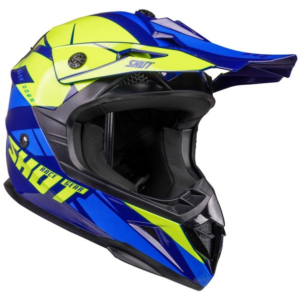 Shot MX Helmet Pulse Revenge Navy Neon Yellow Blue Glossy [Small] - Image 7