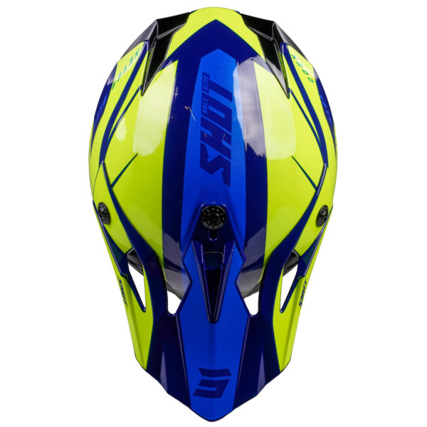 Shot MX Helmet Pulse Revenge Navy Neon Yellow Blue Glossy [Small] - Image 9