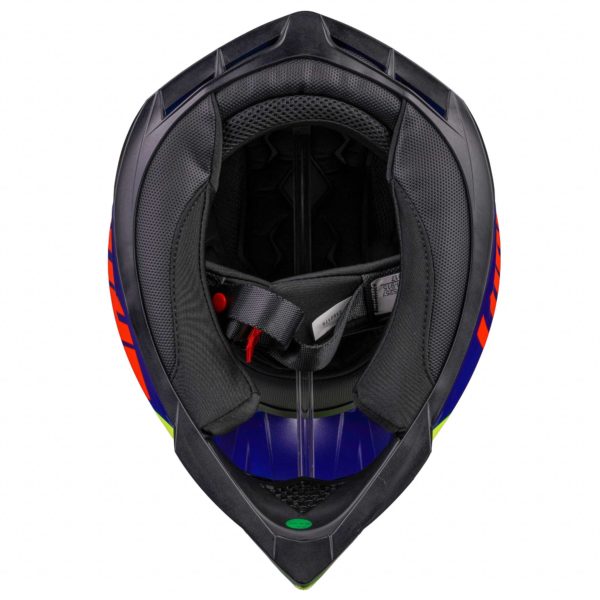 Shot MX Helmet Pulse Revenge Navy Orange Neon Yellow Glossy [Small] - Image 10