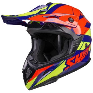 Shot MX Helmet Pulse Revenge Navy Orange Neon Yellow Glossy [Small]