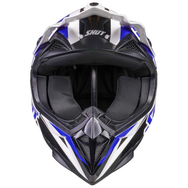 Shot MX Helmet Pulse Revenge White Blue Black Glossy [Small] - Image 8